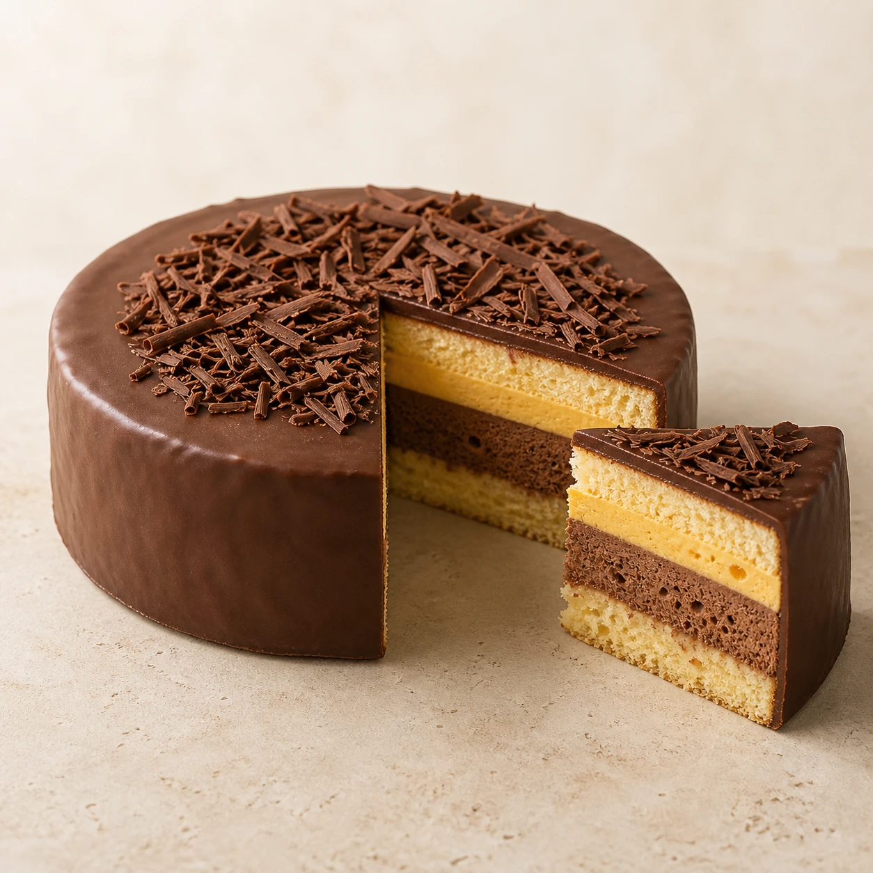Mousse de chocolate com mousse de maracujá — Bolos